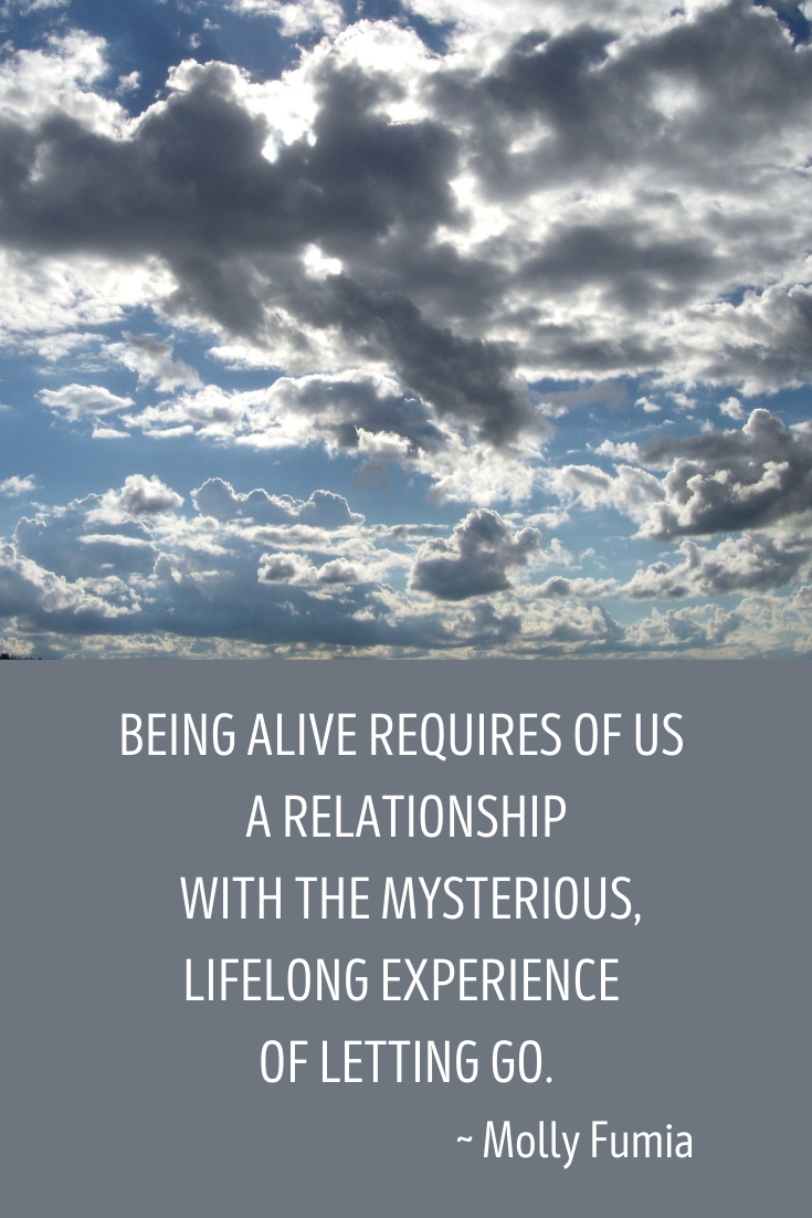 Inspirational quote card from Release